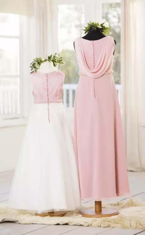 C640 T640 Junior and Flower Girl Bridesmaids Dresses True Bride
